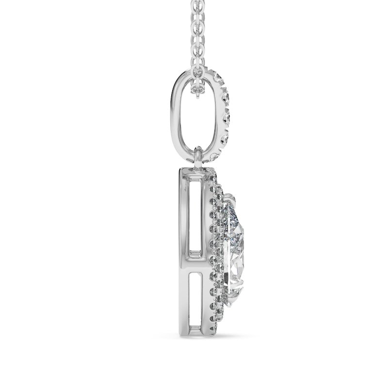 18K White Gold Aspen Pendant