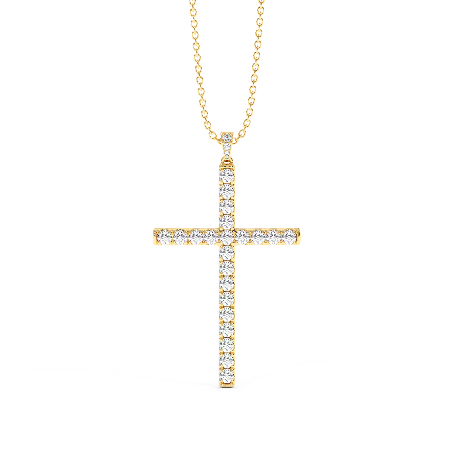 18K Yellow Gold Cross Pendant
