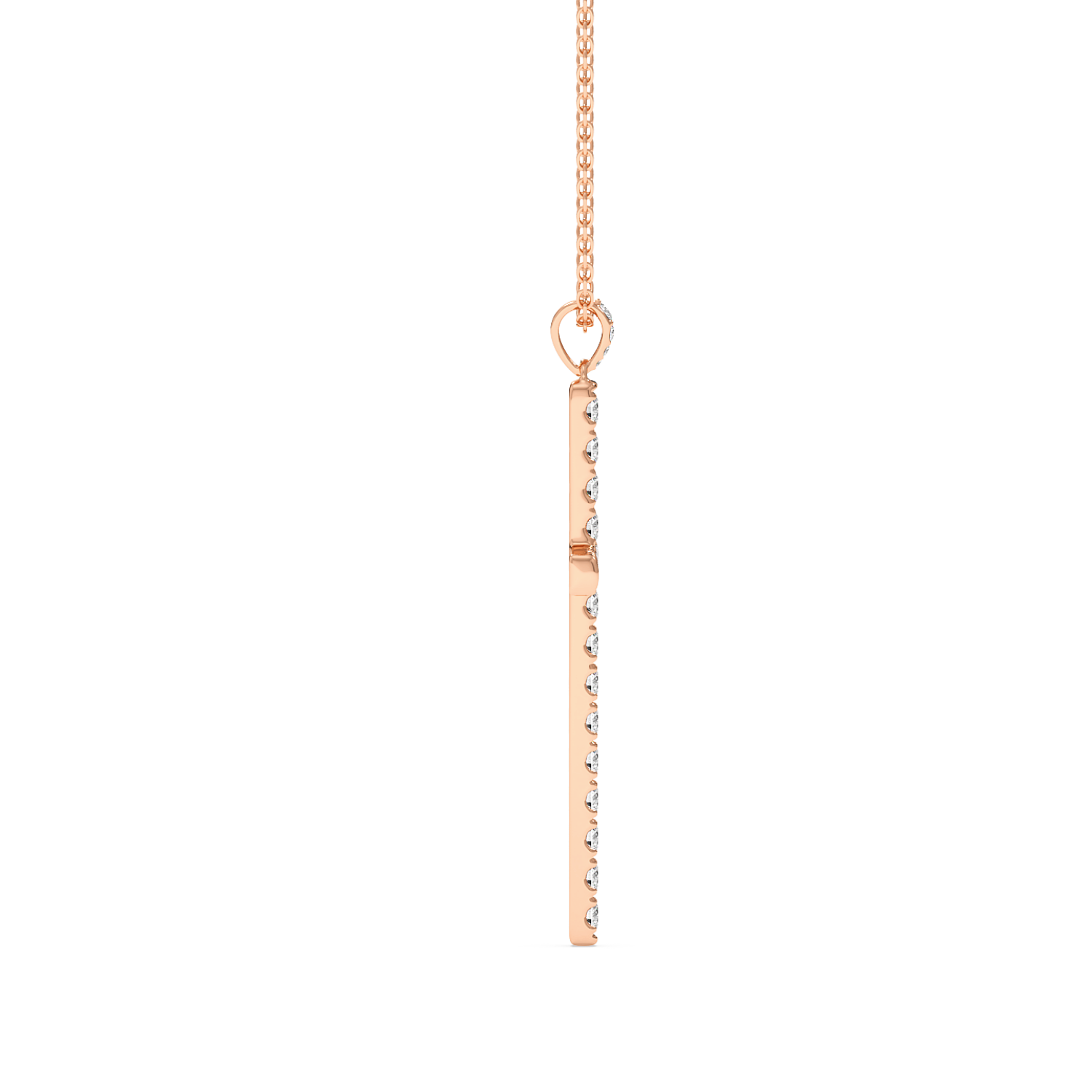 18K Rose Gold Cross Pendant