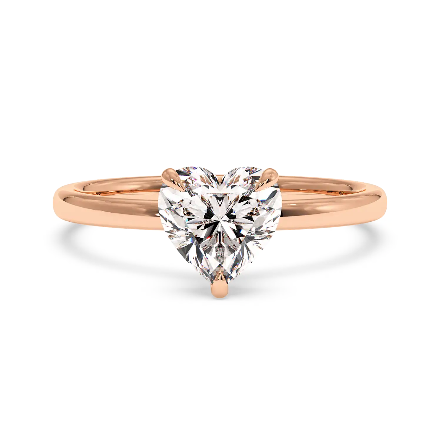 18K White Gold Angie Plain Shank Hidden Halo Engagement Ring