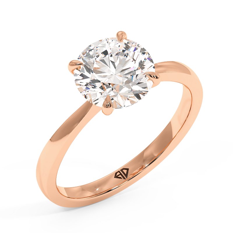 18K Rose Gold Giselle Diamond Solitaire Engagement Ring