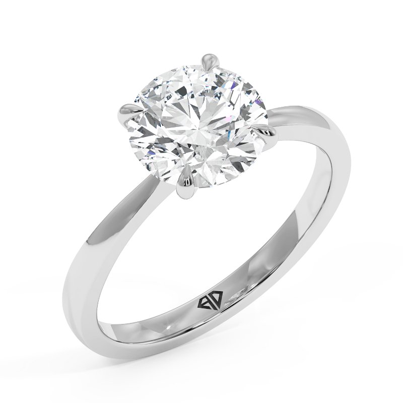 Platinum Giselle Diamond Solitaire Engagement Ring