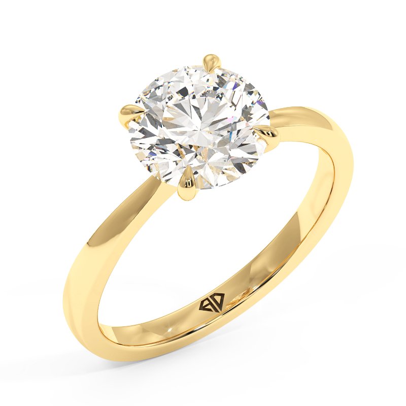 18K Yellow Gold Giselle Diamond Solitaire Engagement Ring