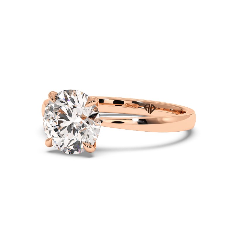 18K Rose Gold Giselle Diamond Solitaire Engagement Ring