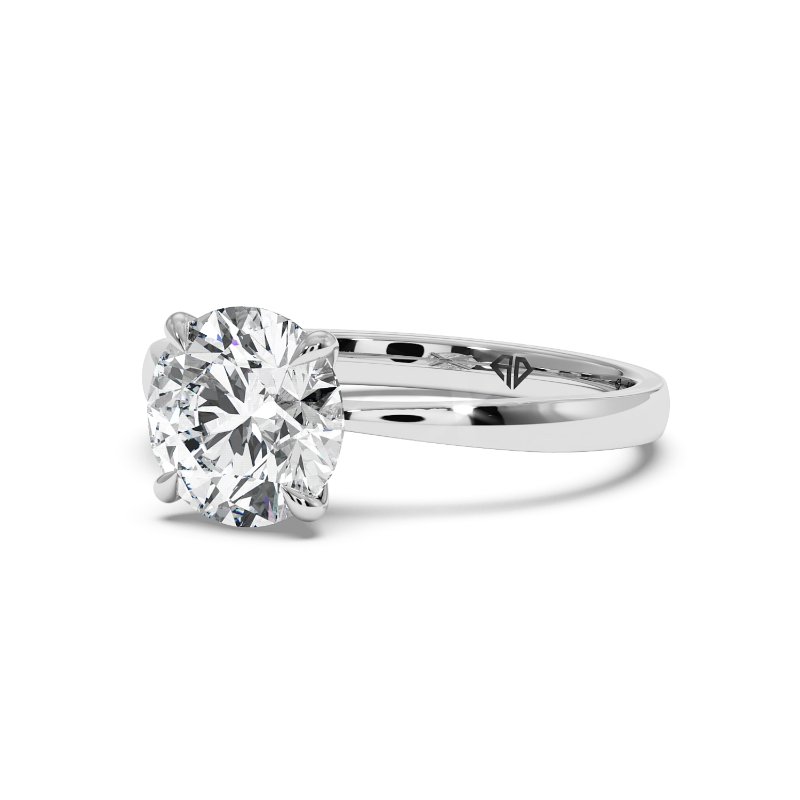 Platinum Giselle Diamond Solitaire Engagement Ring