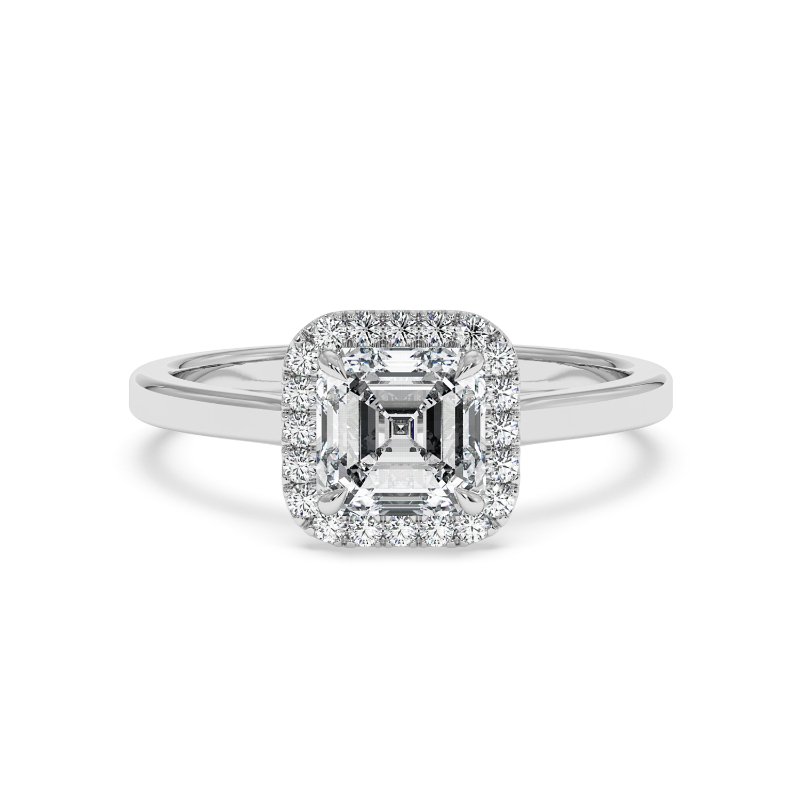 18K White Gold Layla Halo Diamond Engagement Ring