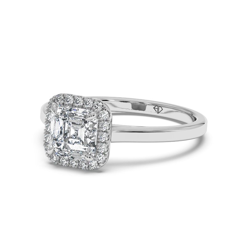 18K White Gold Layla Halo Diamond Engagement Ring