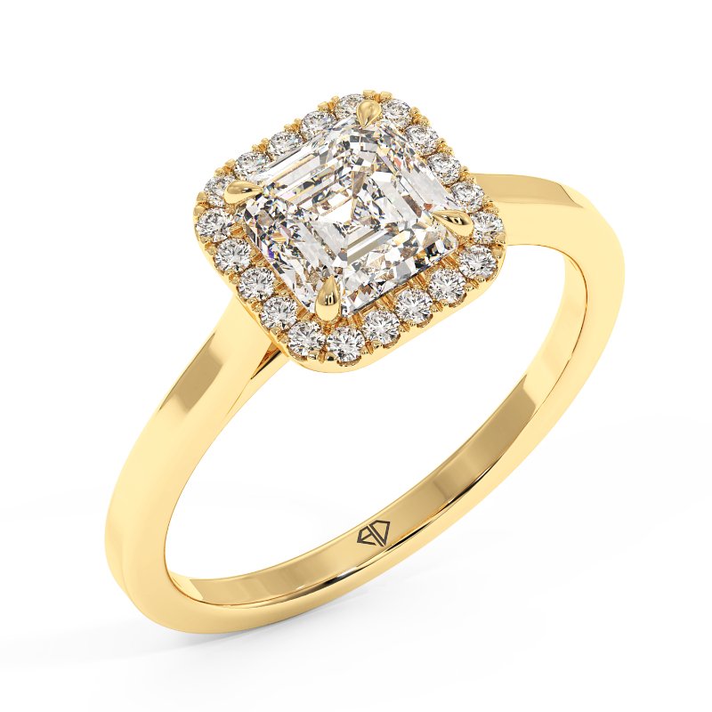 18K Yellow Gold Layla Halo Diamond Engagement Ring