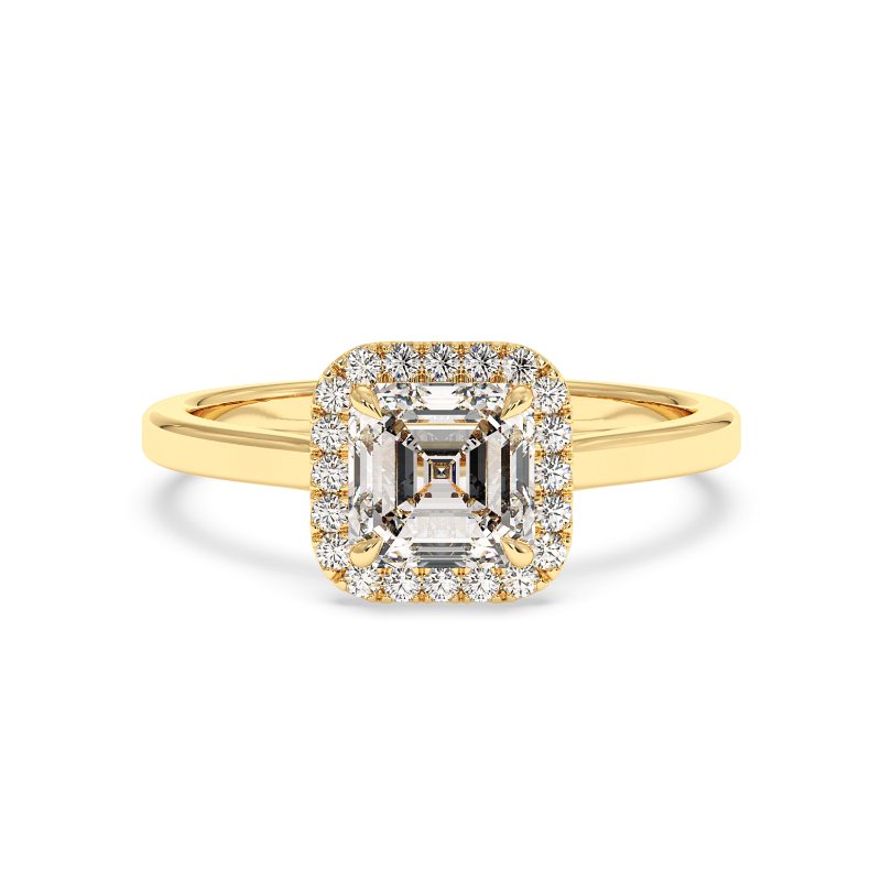 18K Yellow Gold Layla Halo Diamond Engagement Ring