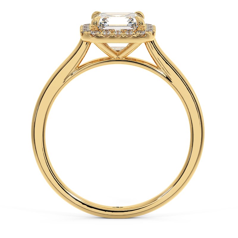18K Yellow Gold Layla Halo Diamond Engagement Ring