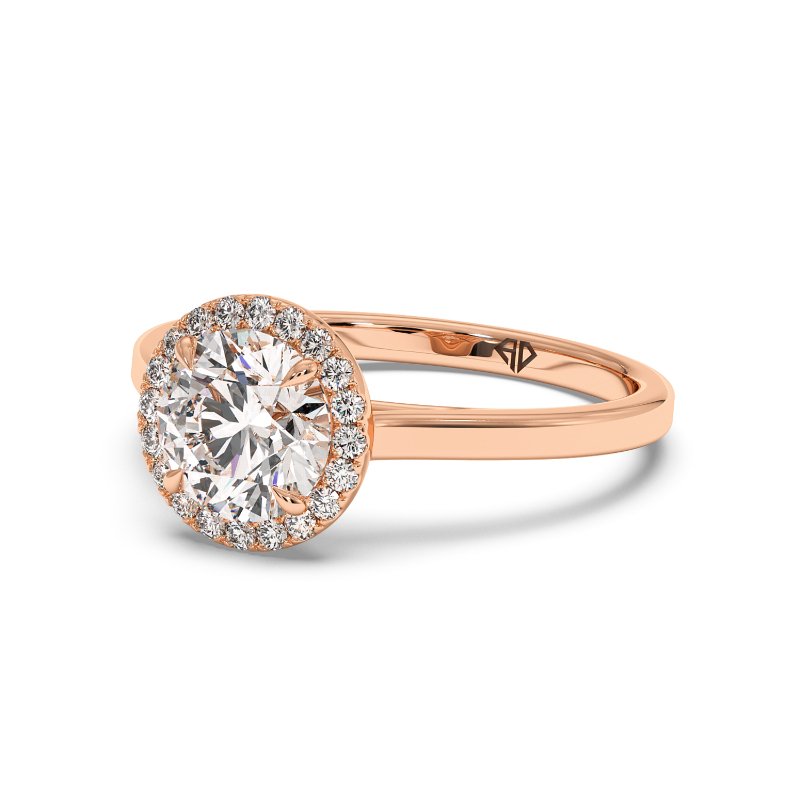 18K Rose Gold Layla Halo Diamond Engagement Ring