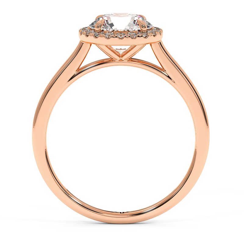 18K Rose Gold Layla Halo Diamond Engagement Ring