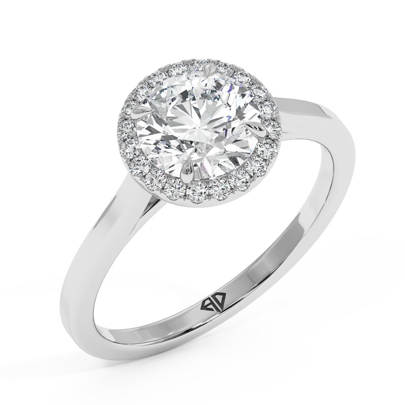 18K White Gold Layla Halo Diamond Engagement Ring