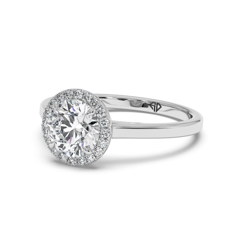 18K White Gold Layla Halo Diamond Engagement Ring