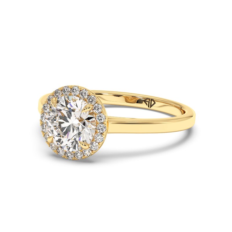 18K Yellow Gold Layla Halo Diamond Engagement Ring