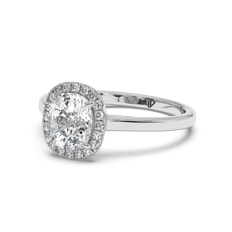 18K White Gold Layla Halo Diamond Engagement Ring