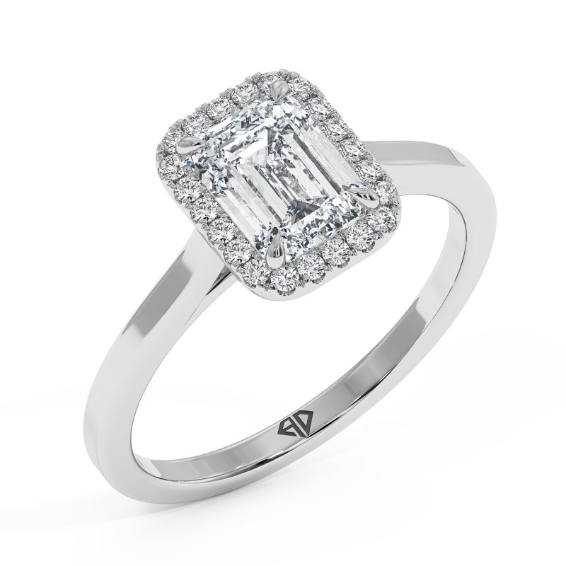 18K White Gold Layla Halo Diamond Engagement Ring