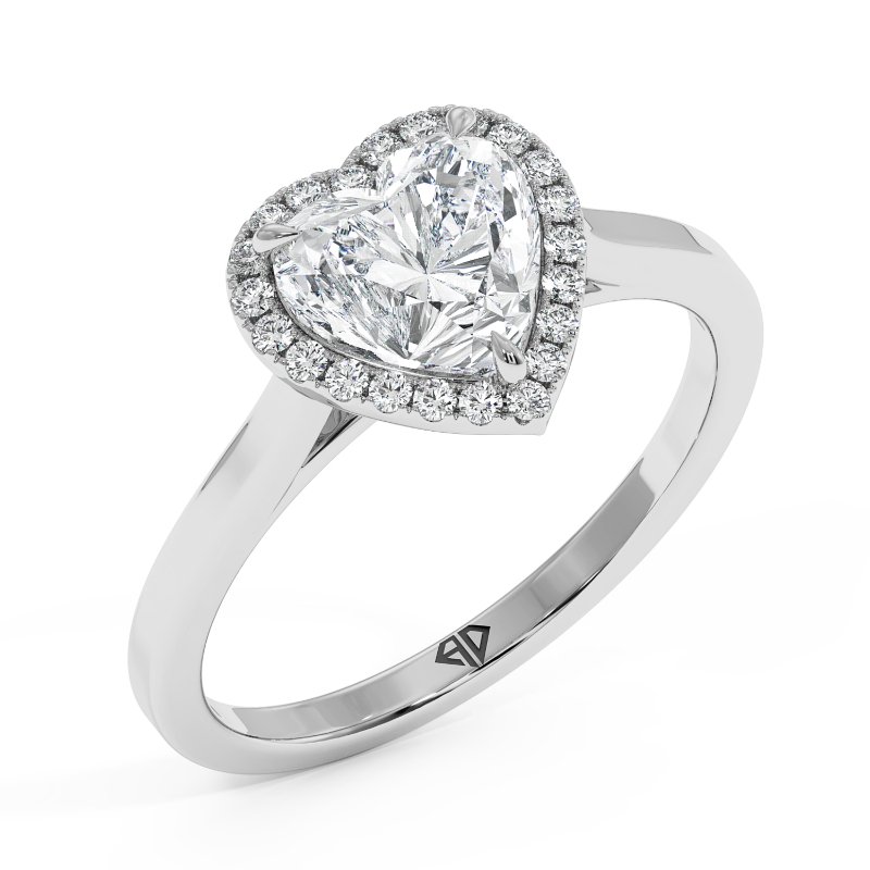 18K White Gold Layla Halo Diamond Engagement Ring