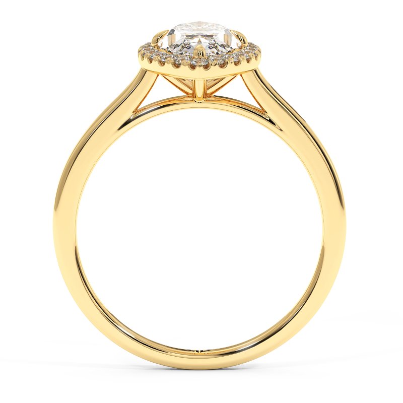 18K Yellow Gold Layla Halo Diamond Engagement Ring