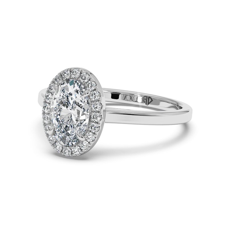 18K White Gold Layla Halo Diamond Engagement Ring