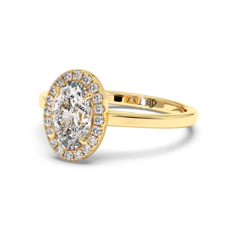 18K Yellow Gold Layla Halo Diamond Engagement Ring