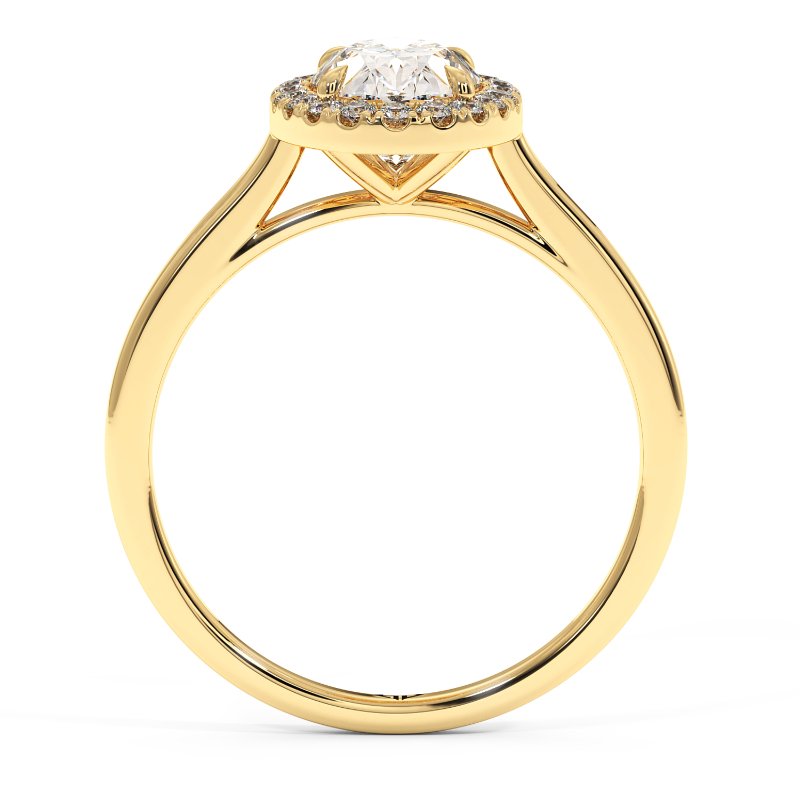 18K Yellow Gold Layla Halo Diamond Engagement Ring