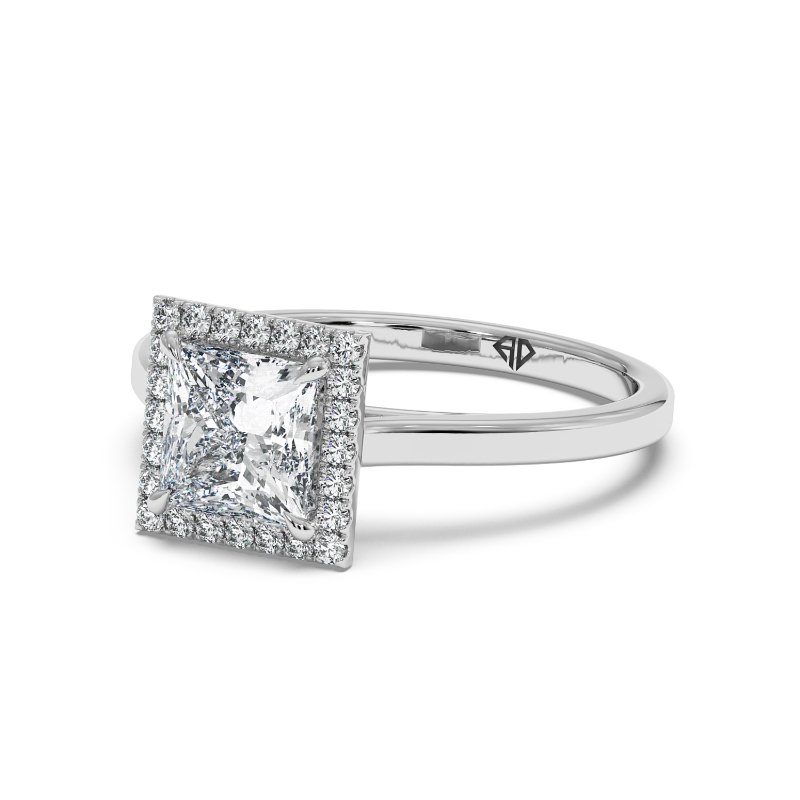 18K White Gold Layla Halo Diamond Engagement Ring