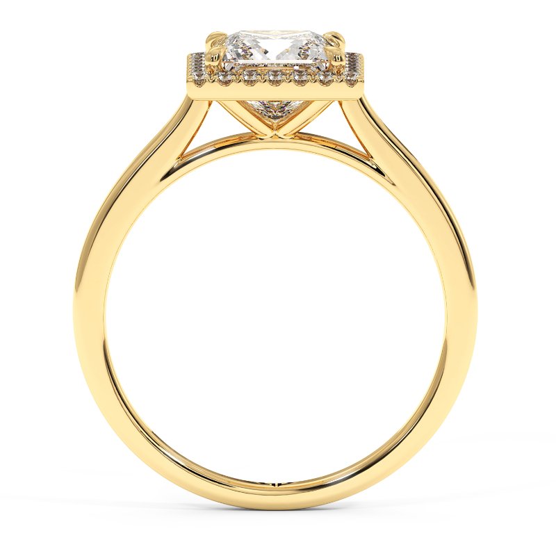 18K Yellow Gold Layla Halo Diamond Engagement Ring