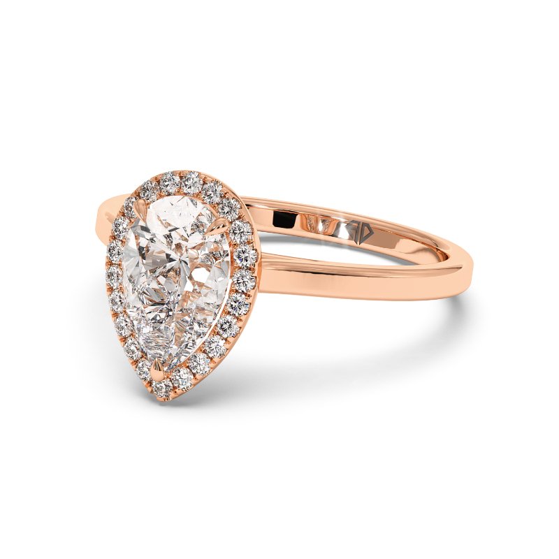 18K Rose Gold Layla Halo Diamond Engagement Ring