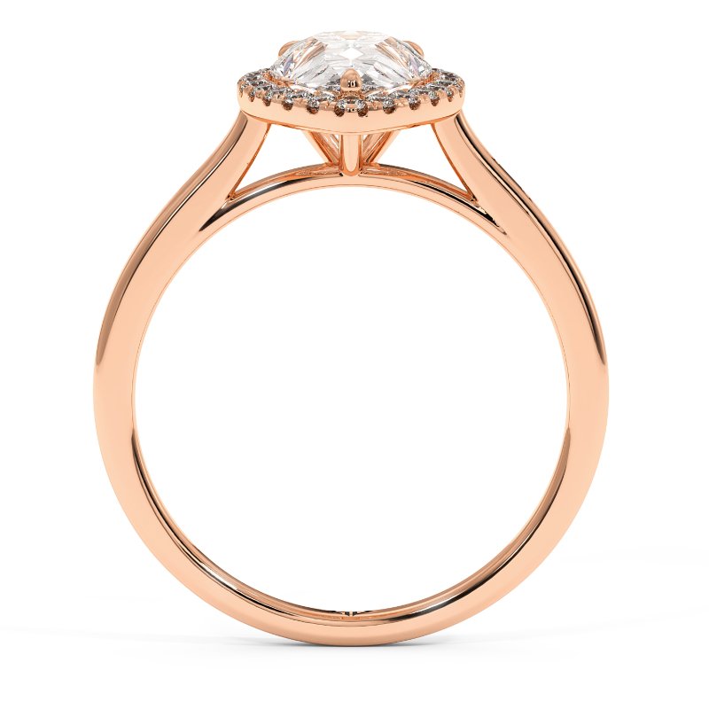18K Rose Gold Layla Halo Diamond Engagement Ring