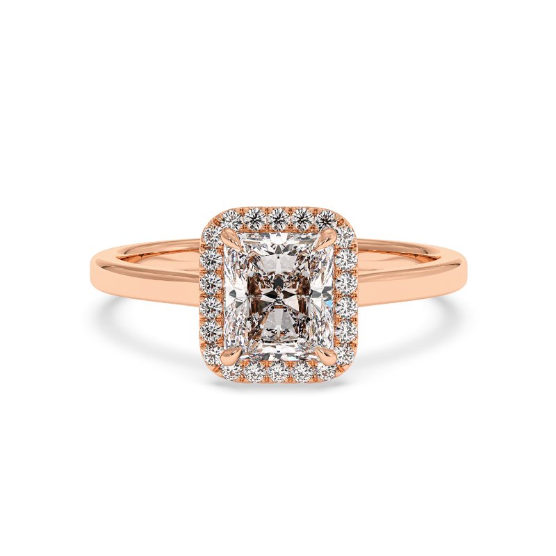 18K Rose Gold Layla Halo Diamond Engagement Ring