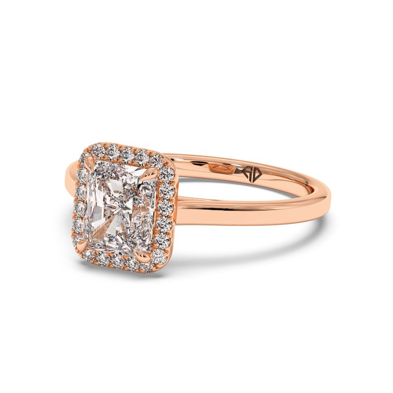 18K Rose Gold Layla Halo Diamond Engagement Ring