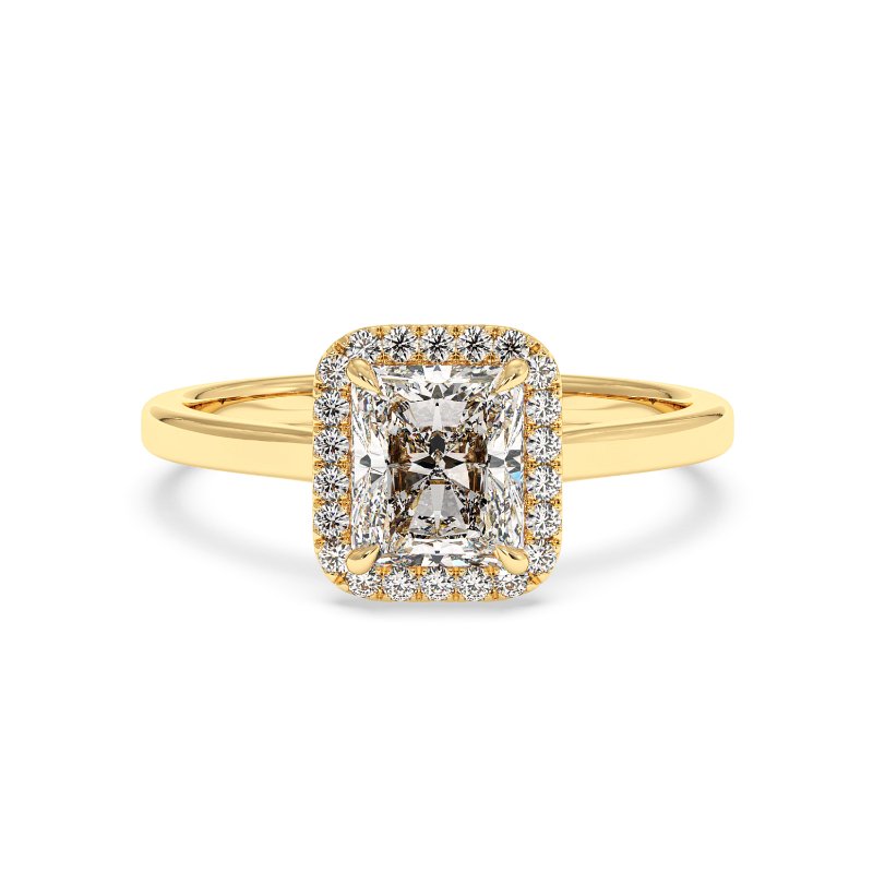 18K Yellow Gold Layla Halo Diamond Engagement Ring