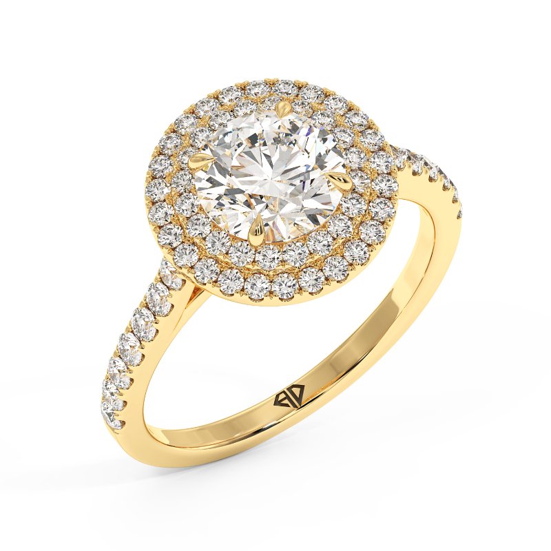 18K Yellow Gold Eva Engagement Ring