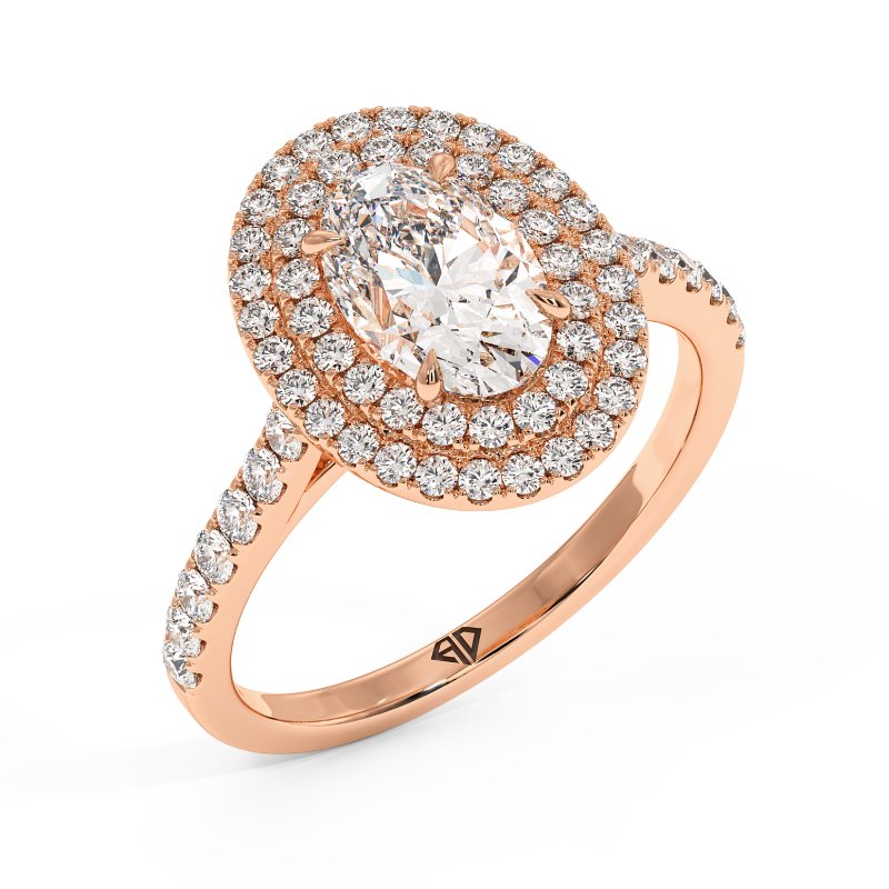 18K Rose Gold Eva Engagement Ring