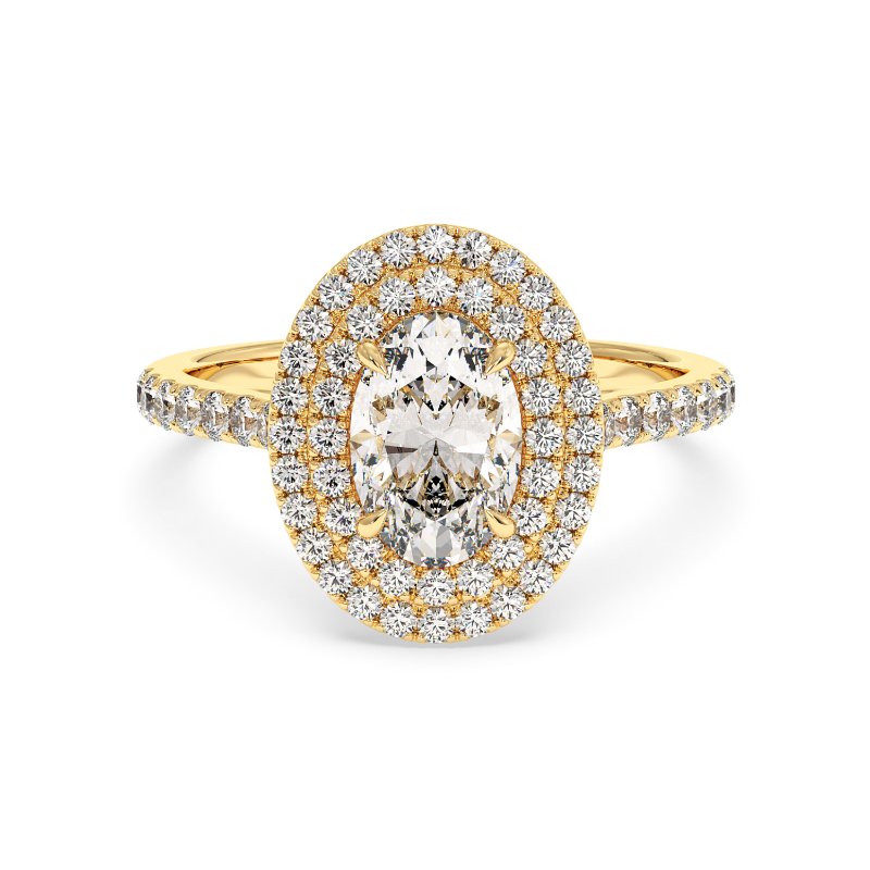 18K Yellow Gold Eva Engagement Ring