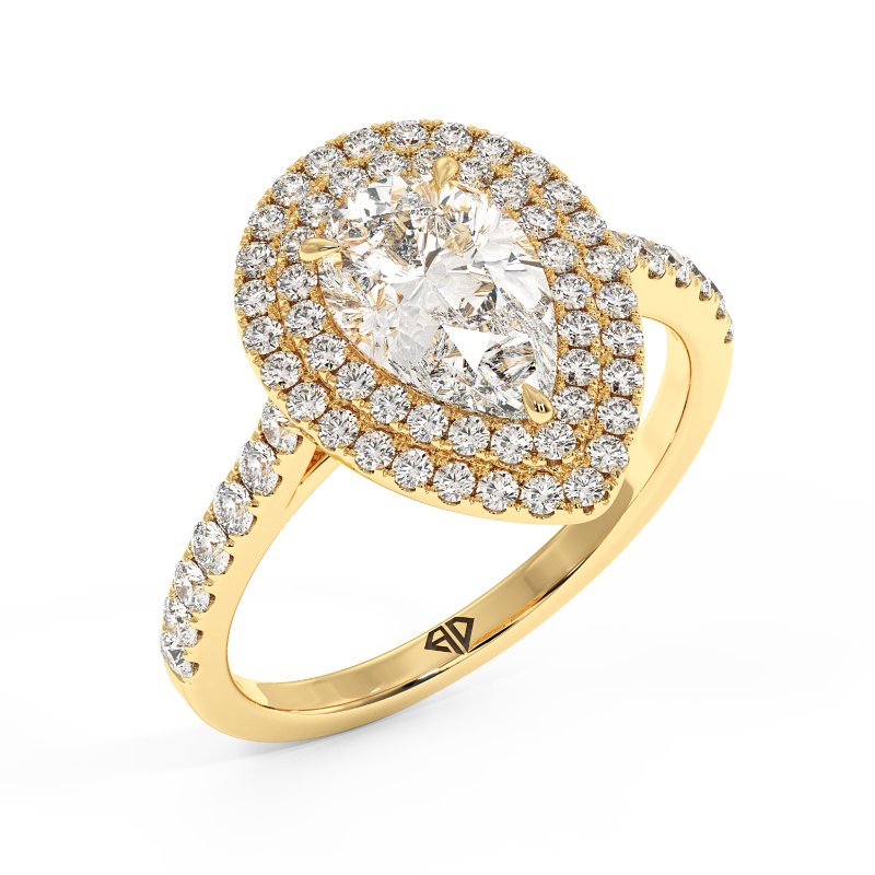 18K Yellow Gold Eva Engagement Ring
