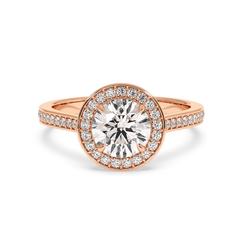 18K White Gold Lucia Halo Engagement Ring