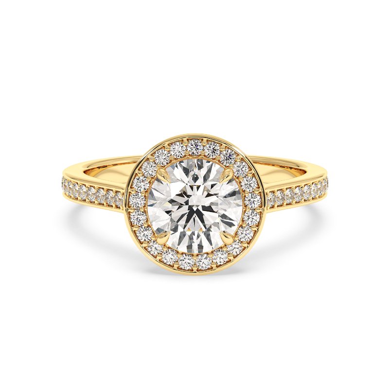 18K White Gold Lucia Halo Engagement Ring