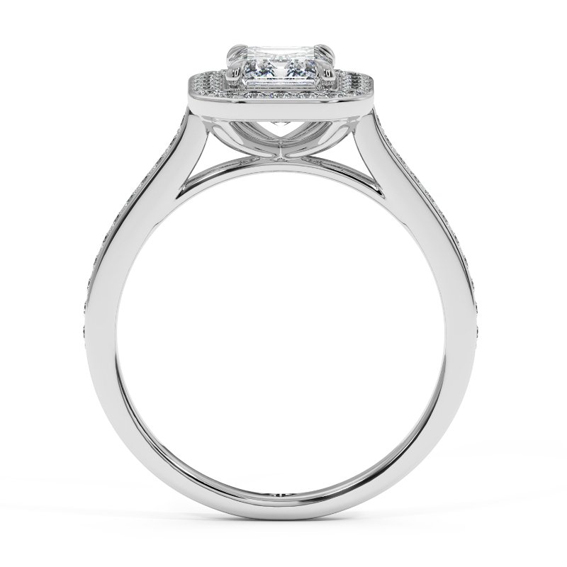 Platinum Lucia Halo Engagement Ring