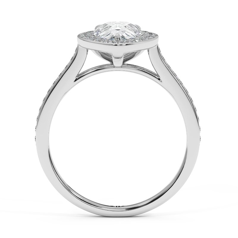 Platinum Lucia Halo Engagement Ring