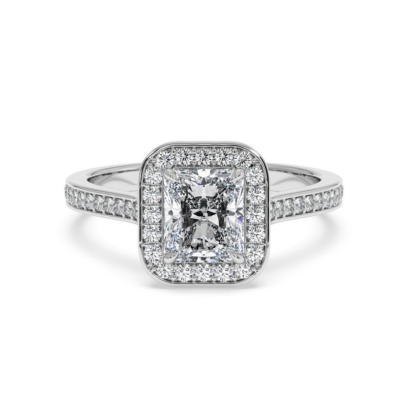 Platinum Lucia Halo Engagement Ring