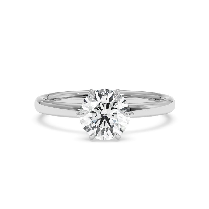 18K White Gold Octavia Diamond Solitaire Ring
