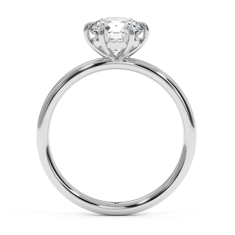 18K White Gold Octavia Diamond Solitaire Ring