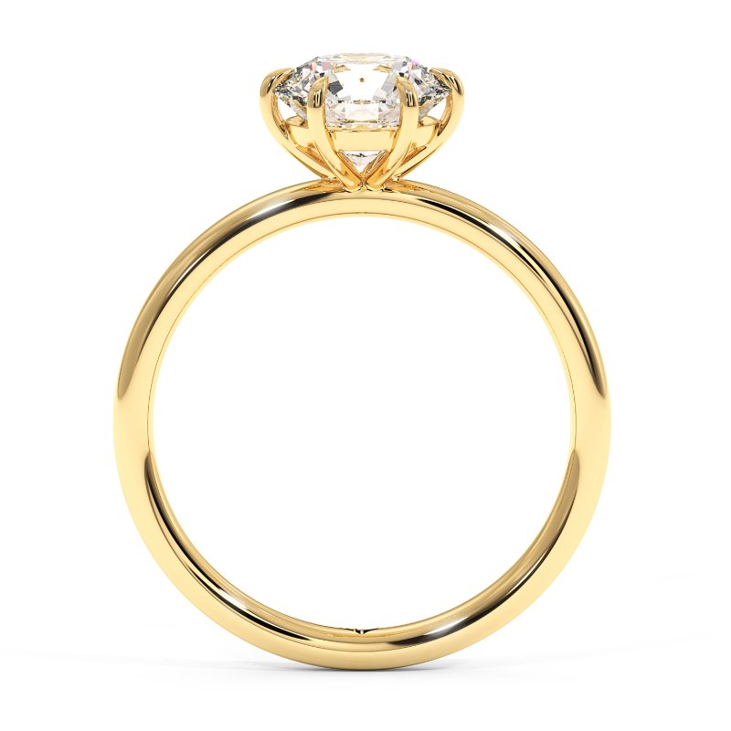 18K Yellow Gold Octavia Diamond Solitaire Ring