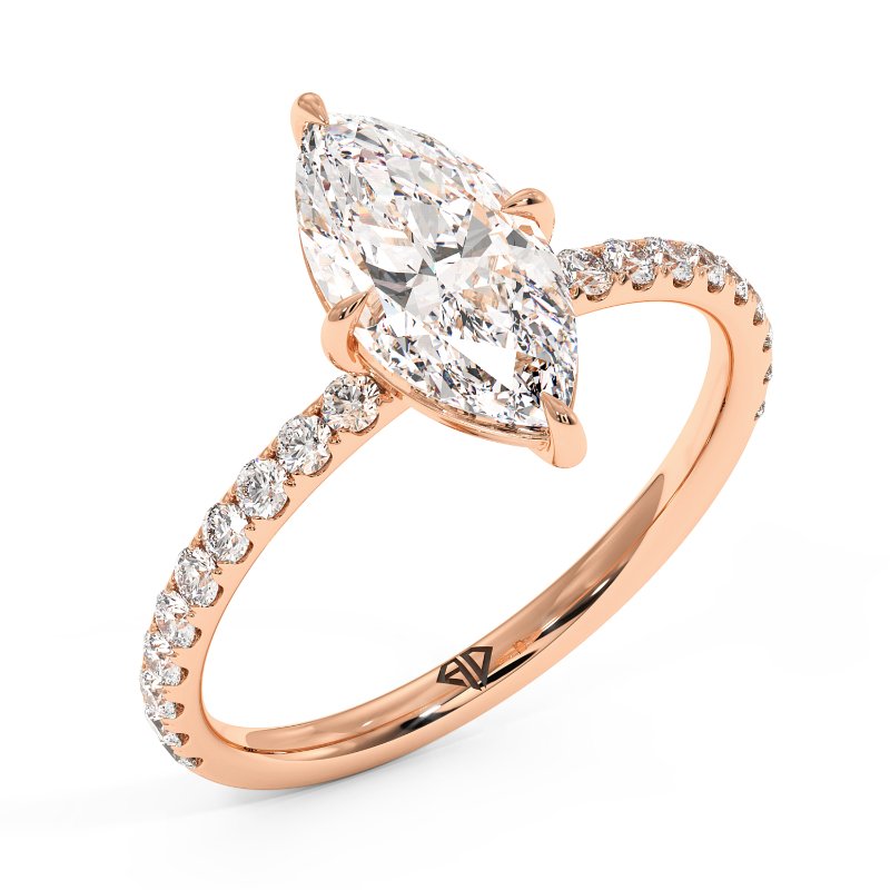 18K Rose Gold Auriella Engagement Ring