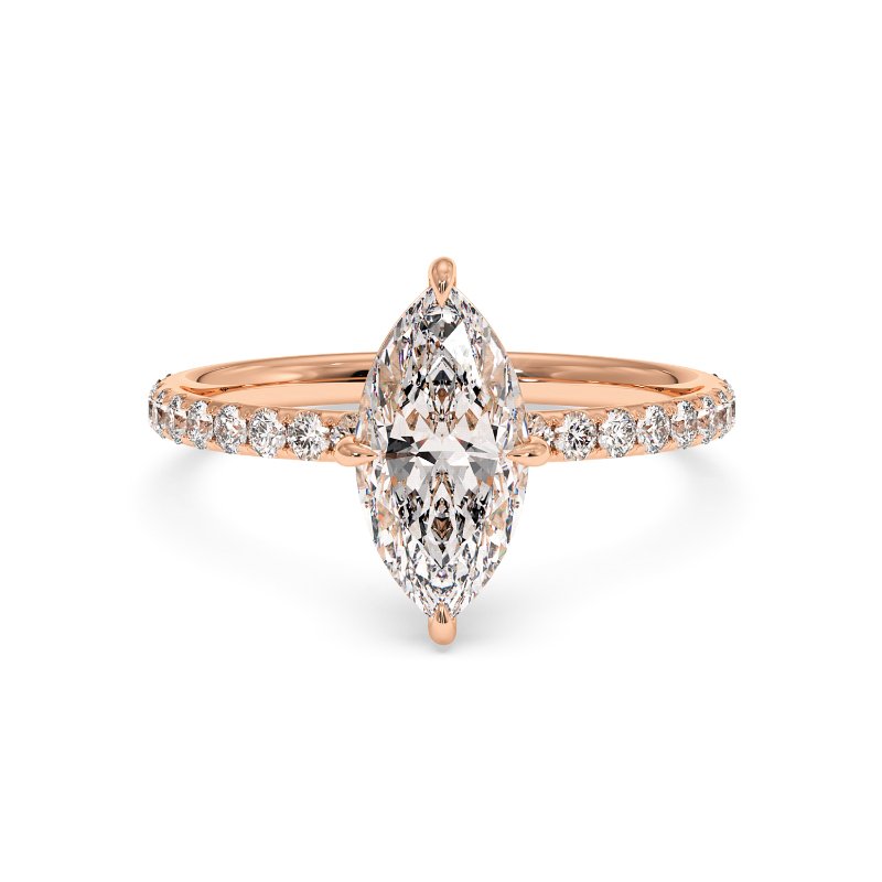 18K Rose Gold Auriella Engagement Ring
