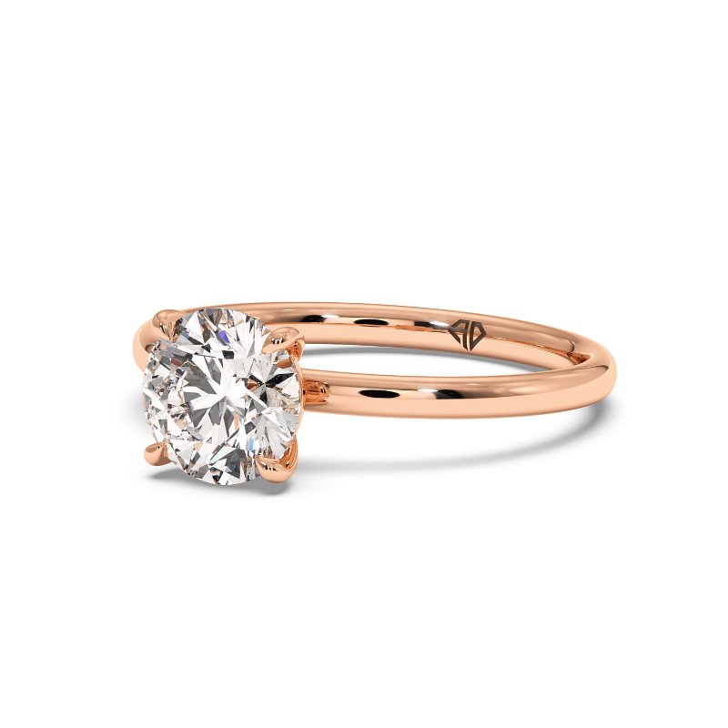 18K Rose Gold Sara Diamond Solitaire Engagement Ring