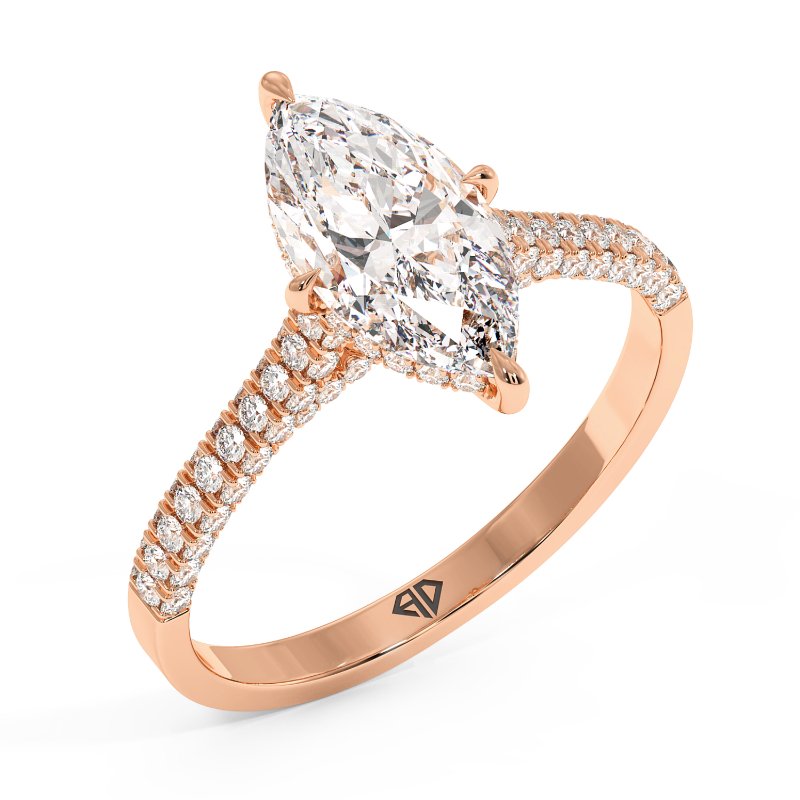 18K Rose Gold Thea Engagement Ring