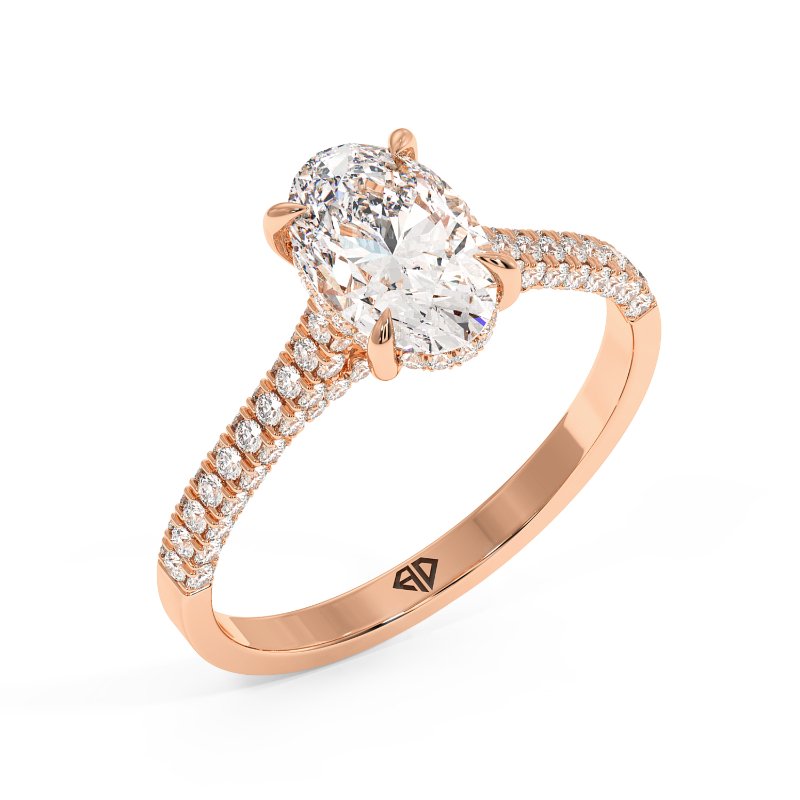 18K Rose Gold Thea Engagement Ring